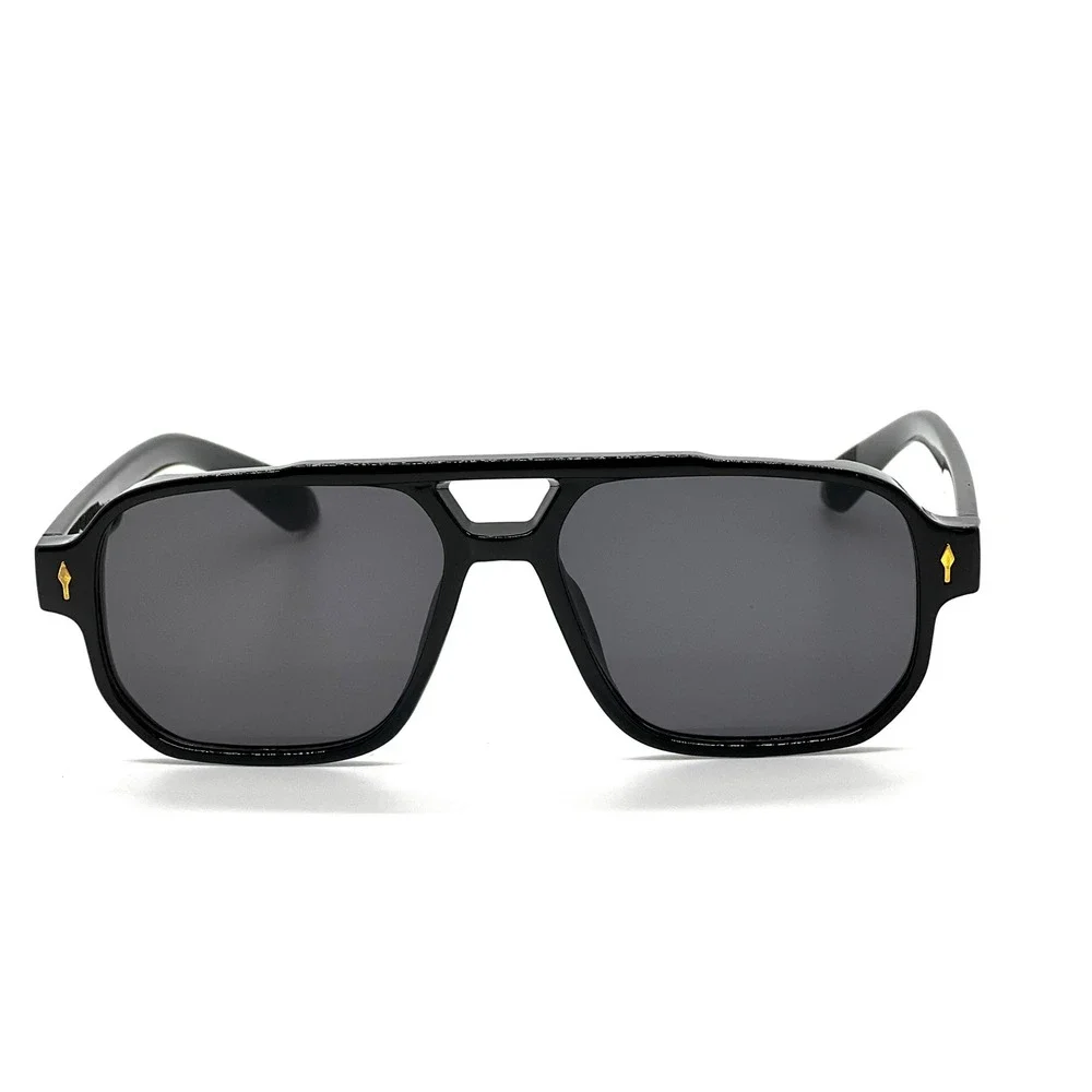 Men's Black Square Classy Sunglasses‎ Yellow Tinted Lenses Fashion Eyewear Gafas