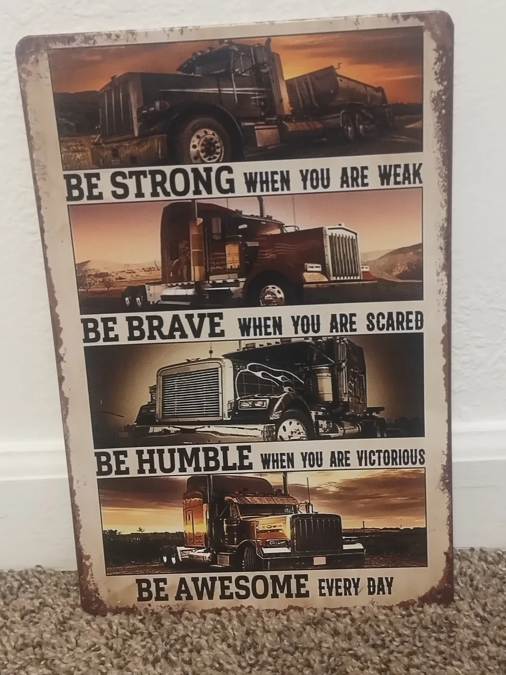 Metal Poster, Gift For Trucker, very good condition