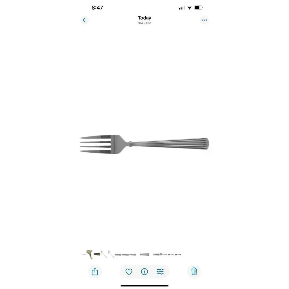 Waterford CARLETON Stainless Steel Glossy Salad Fork 7 1/8” Replacement