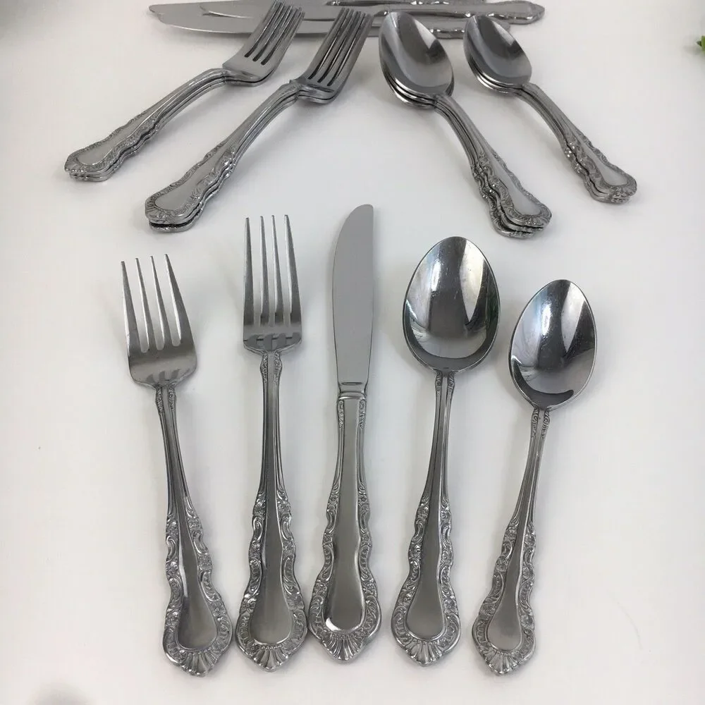 20pc FLORAL TIARA Reed & Barton Select Stainless Flatware  Forks Service for 4