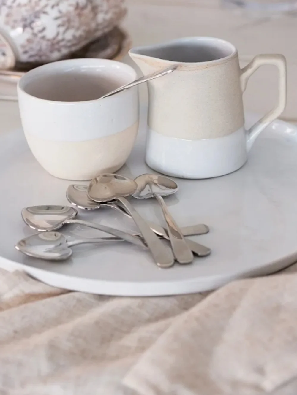 NIB Sundance x The Just Slate Company Scotland 6 Heart Shape Teaspoons Spoons
