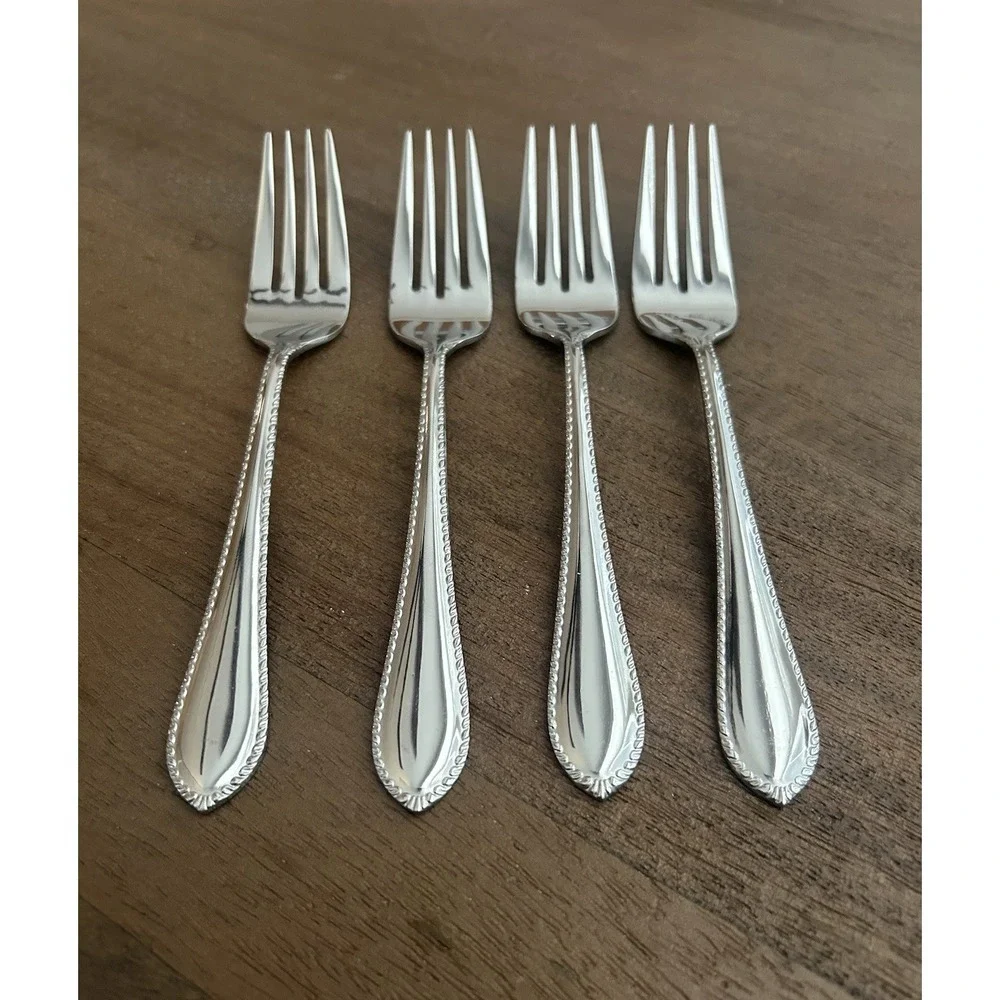 Reed & Barton Englefield Salad Forks Set Of 4 Stainless Glossy