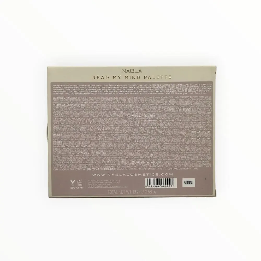 NABLA Read My Mind Eyeshadow Palette 16 Shades NIB Discontinued Authentic