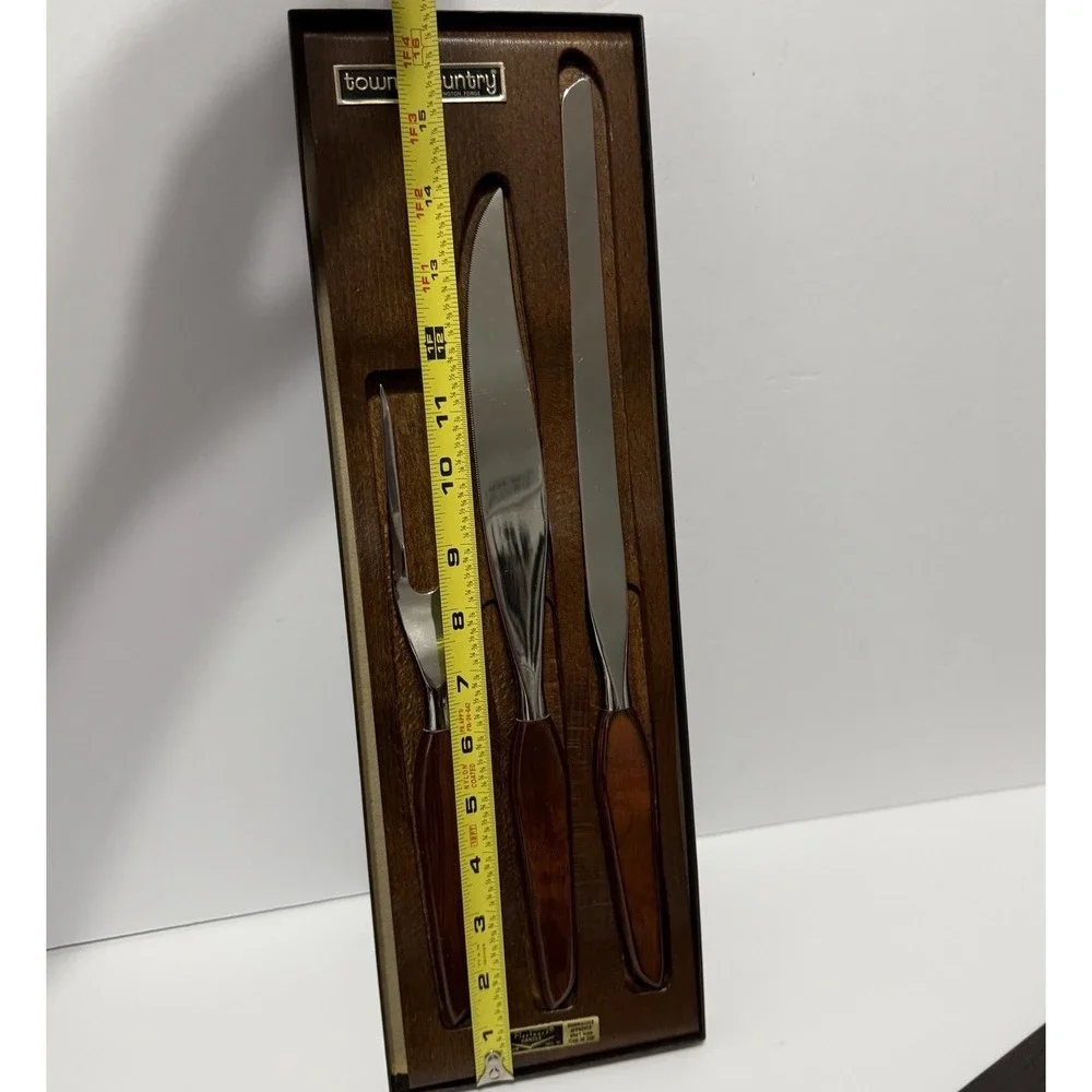 Vintage Washington Forge Carving‎ Set Town Country Fleetwood Stainless Steel