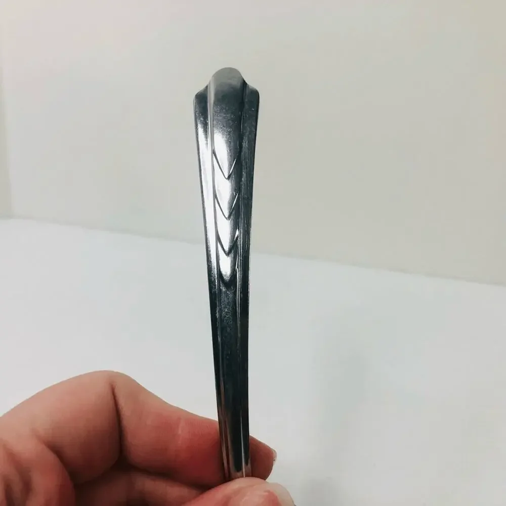 vtg stainless steel art deco‎ design chevron gravy ladle replacement