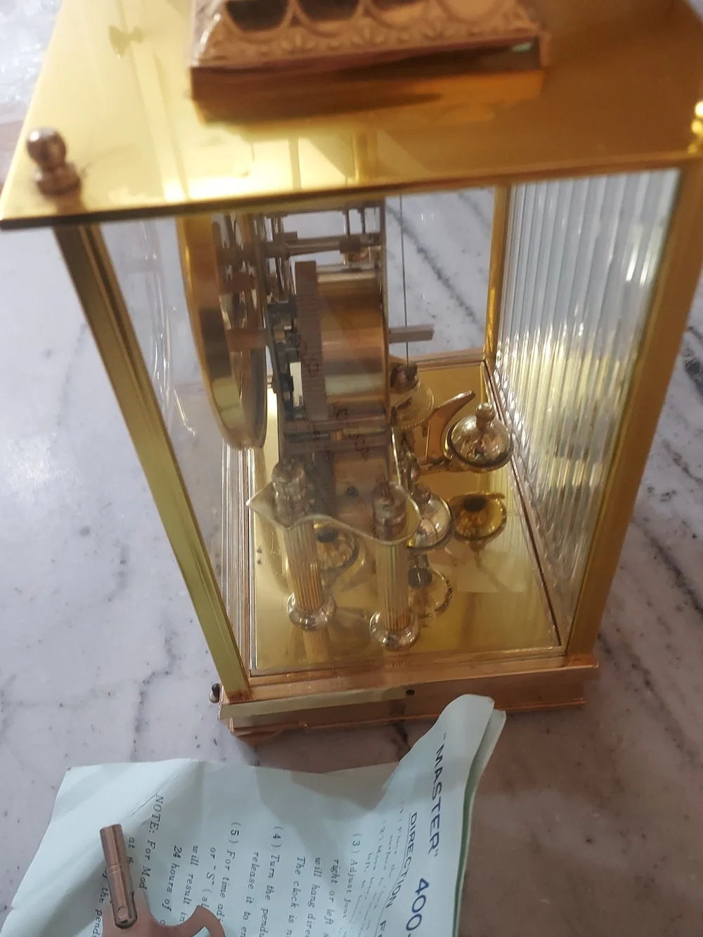 Masters Gold Table Clock - Gold Finish