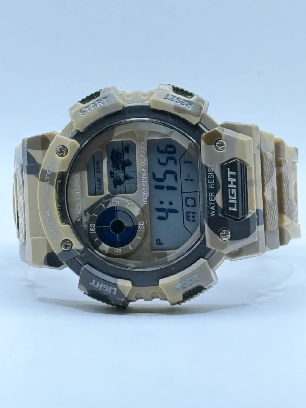 George Men's Digital Camouflage Patterned Sport Wristwatch Plastic Strap