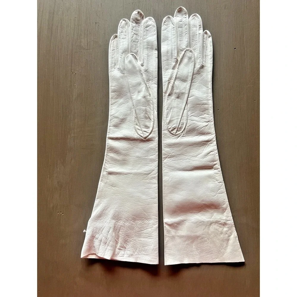 Vintage White Kid Leather Opera Gloves Real Kid Lavabo Florence Italy Opera Soft