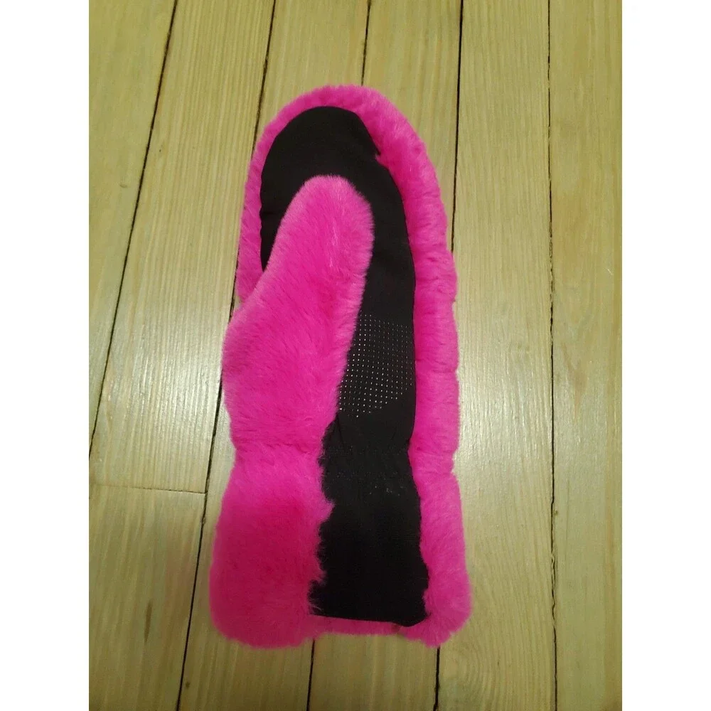 UGG Women's Quilted Faux Fur Mitten (1) In Neon Pink