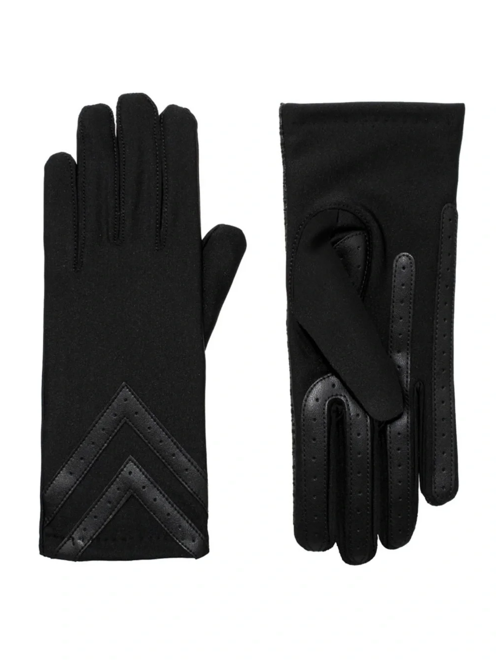 NWT Isotoner Women's Chevron Spandex Gloves smartDri and smarTouch S/M