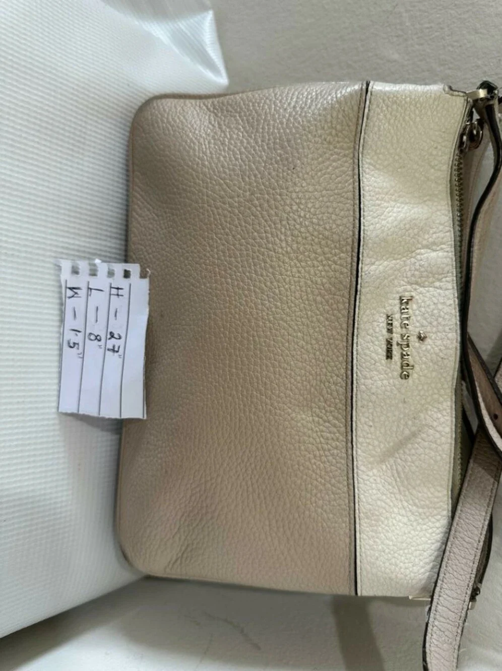 Kate Spade Leila Colorblock Triple Gusset Crossbody Warm Beige Mint