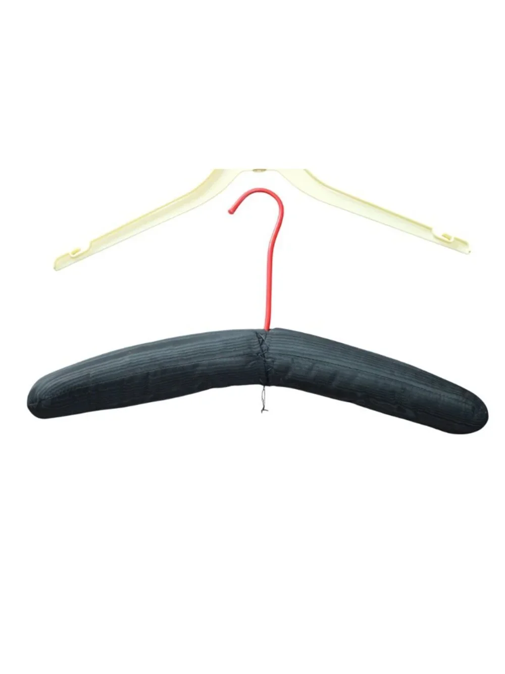 5 Pack Vintage Vinyl Plastic Fabric Hangers Funky Retro Unique Mid Century