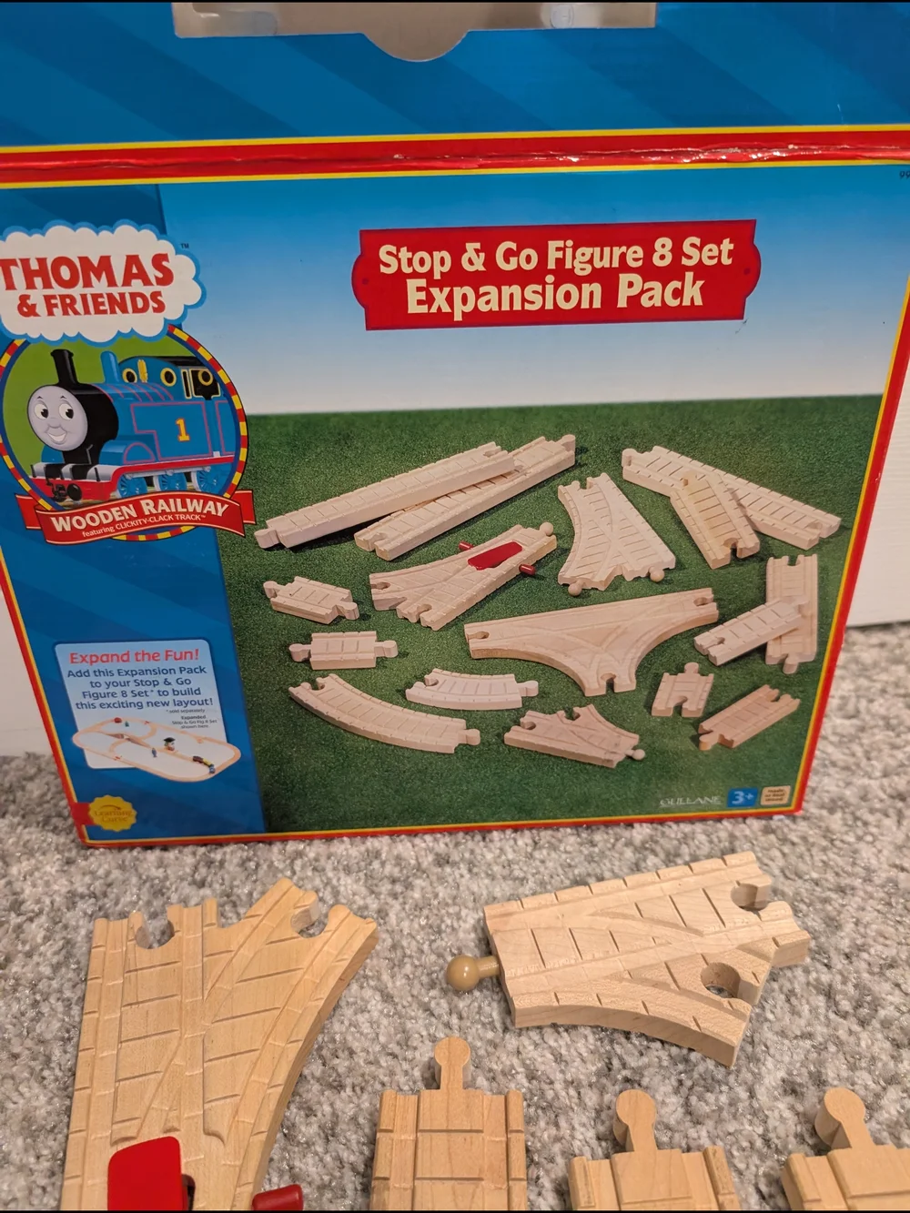 Thomas & Friends Wooden Railway Natural Wood Track Expansion Set - Beige