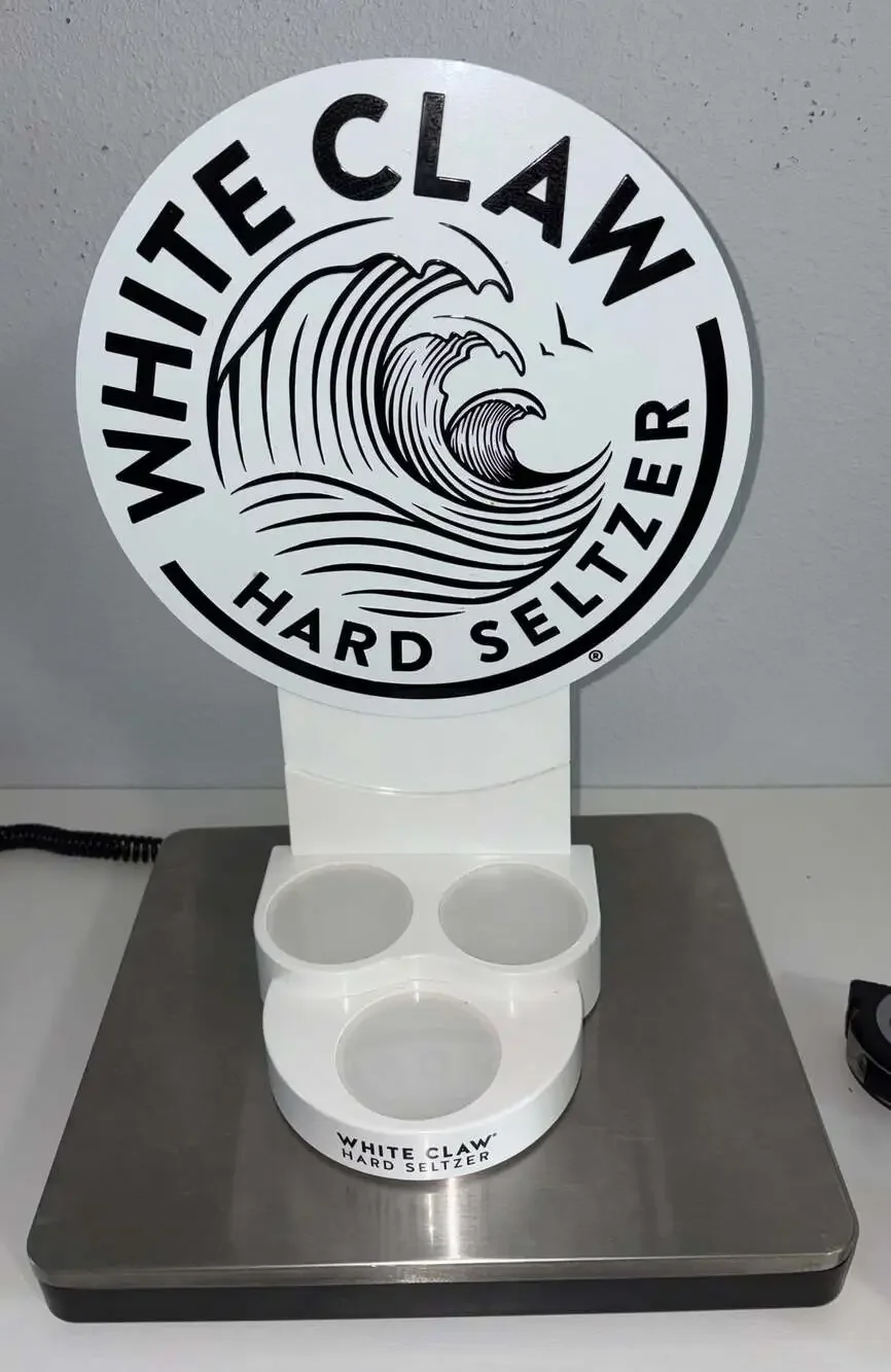 White Claw Hard Seltzer Promotional Countertop Back Bar Non-Illuminated Display