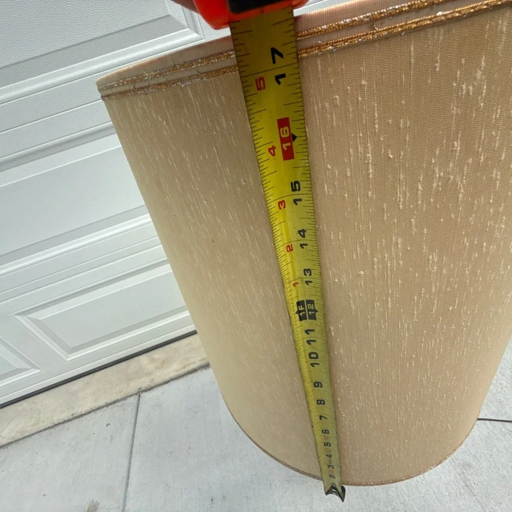 Vintage MCM Danish Modern Atomic Sculptural Walnut Metal Table Lamp OG Shade