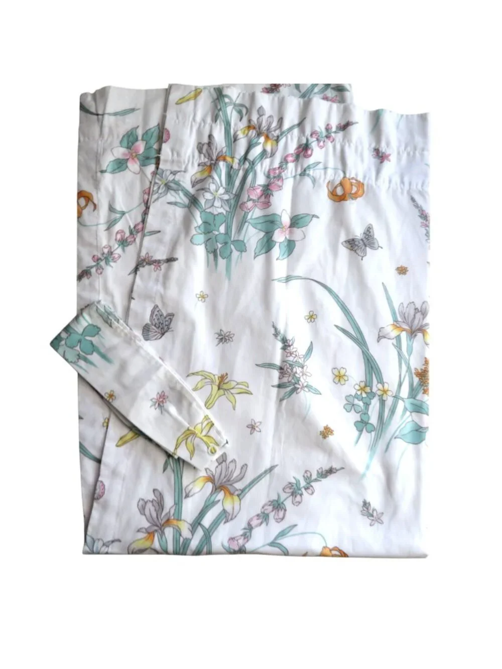 Vintage JCPenney Floral Rod Pocket Draperies 80