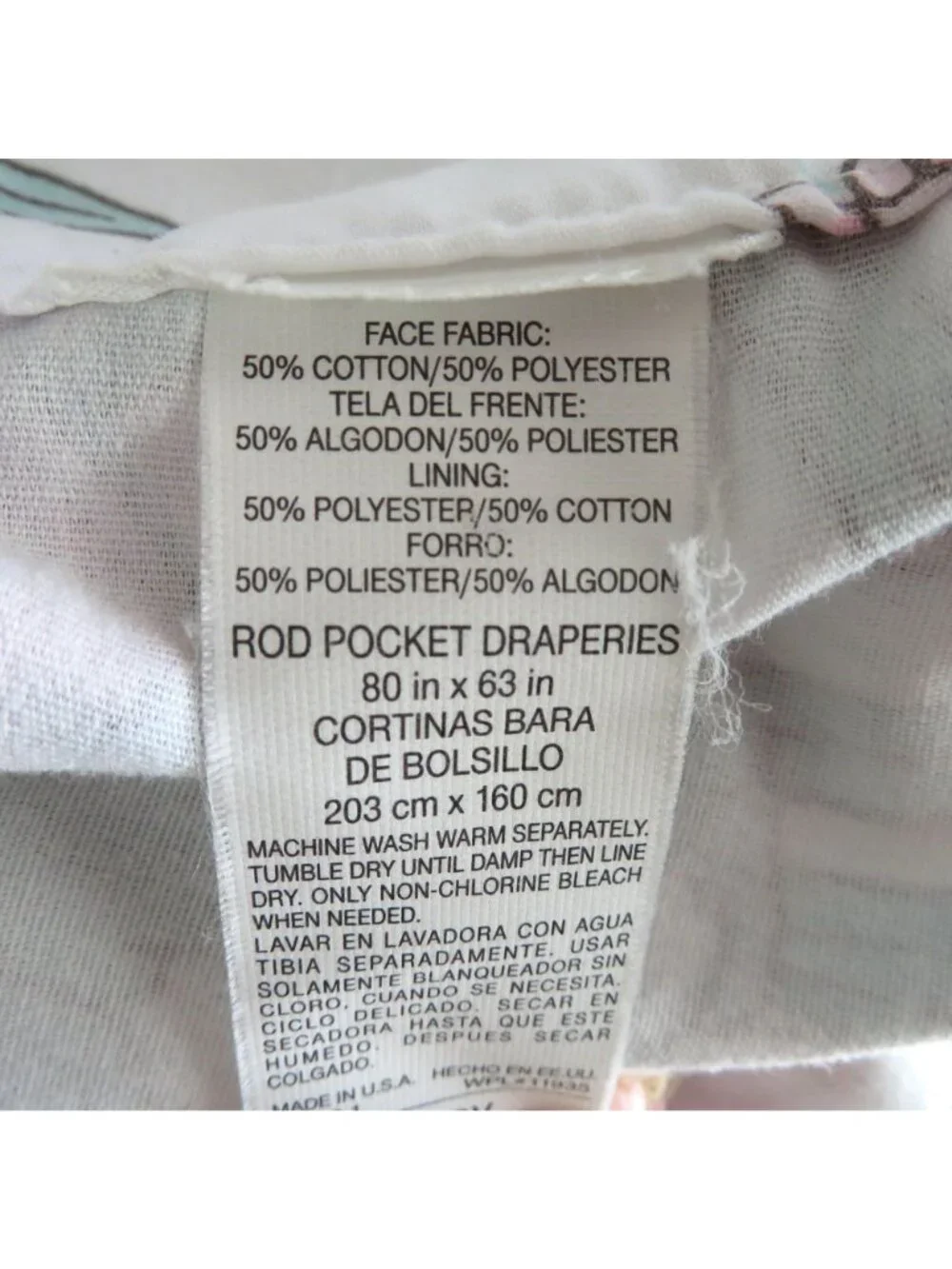 Vintage JCPenney Floral Rod Pocket Draperies 80