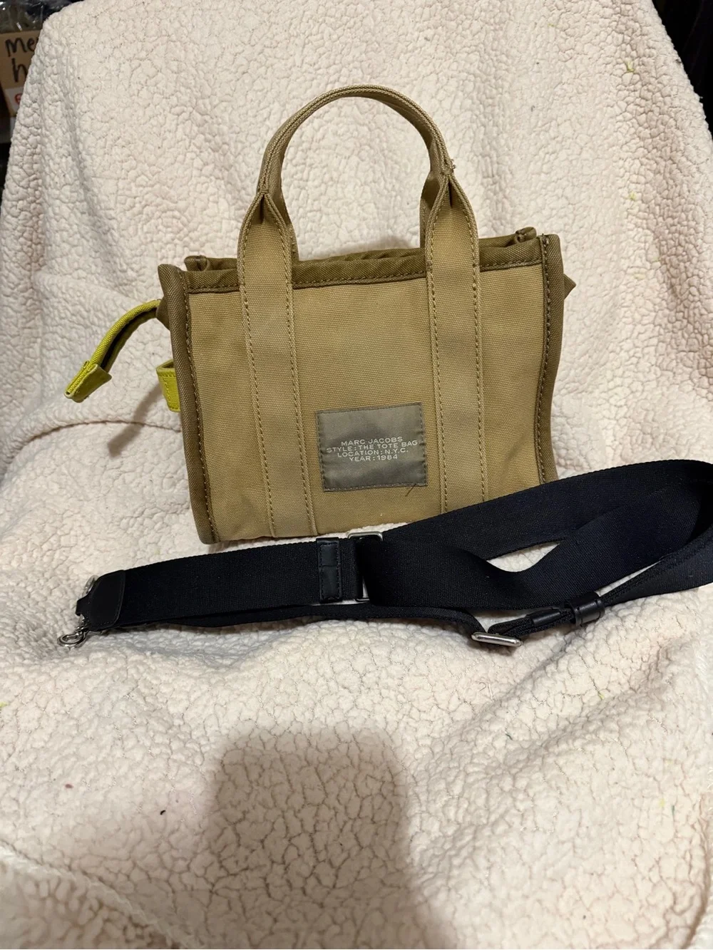 Marc Jacobs Olive Green 'The Tote Bag' Small Canvas Tote