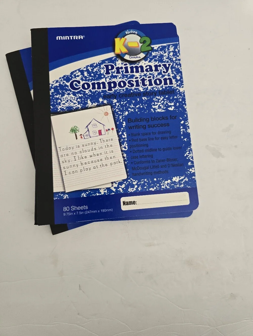MINTRA Primary Writing Composition Notebooks 80 Sheets Grades K-2 lot of 3