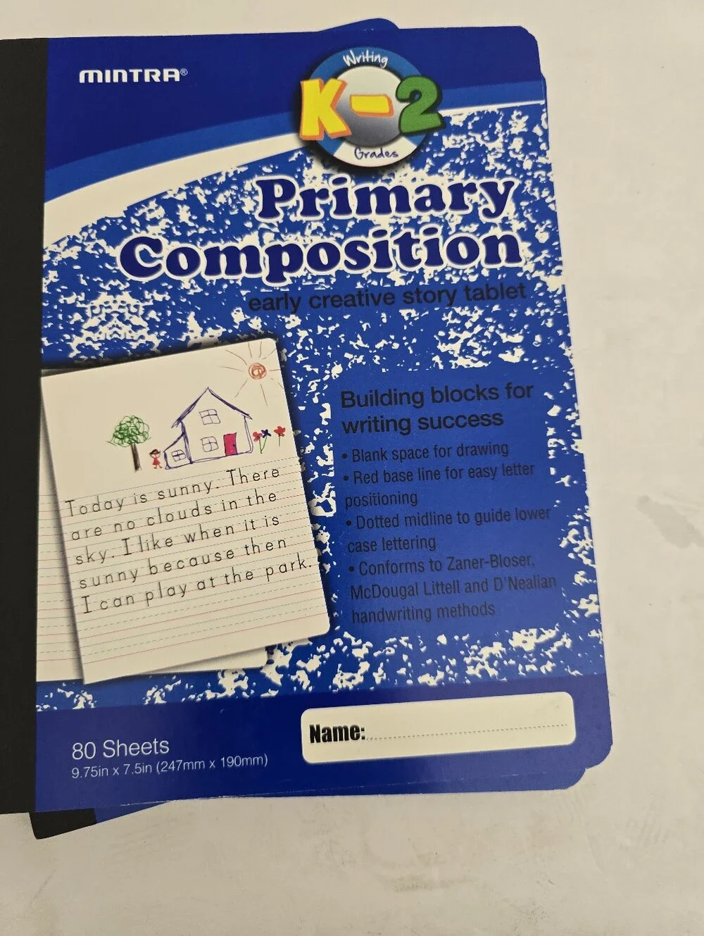 MINTRA Primary Writing Composition Notebooks 80 Sheets Grades K-2 lot of 3