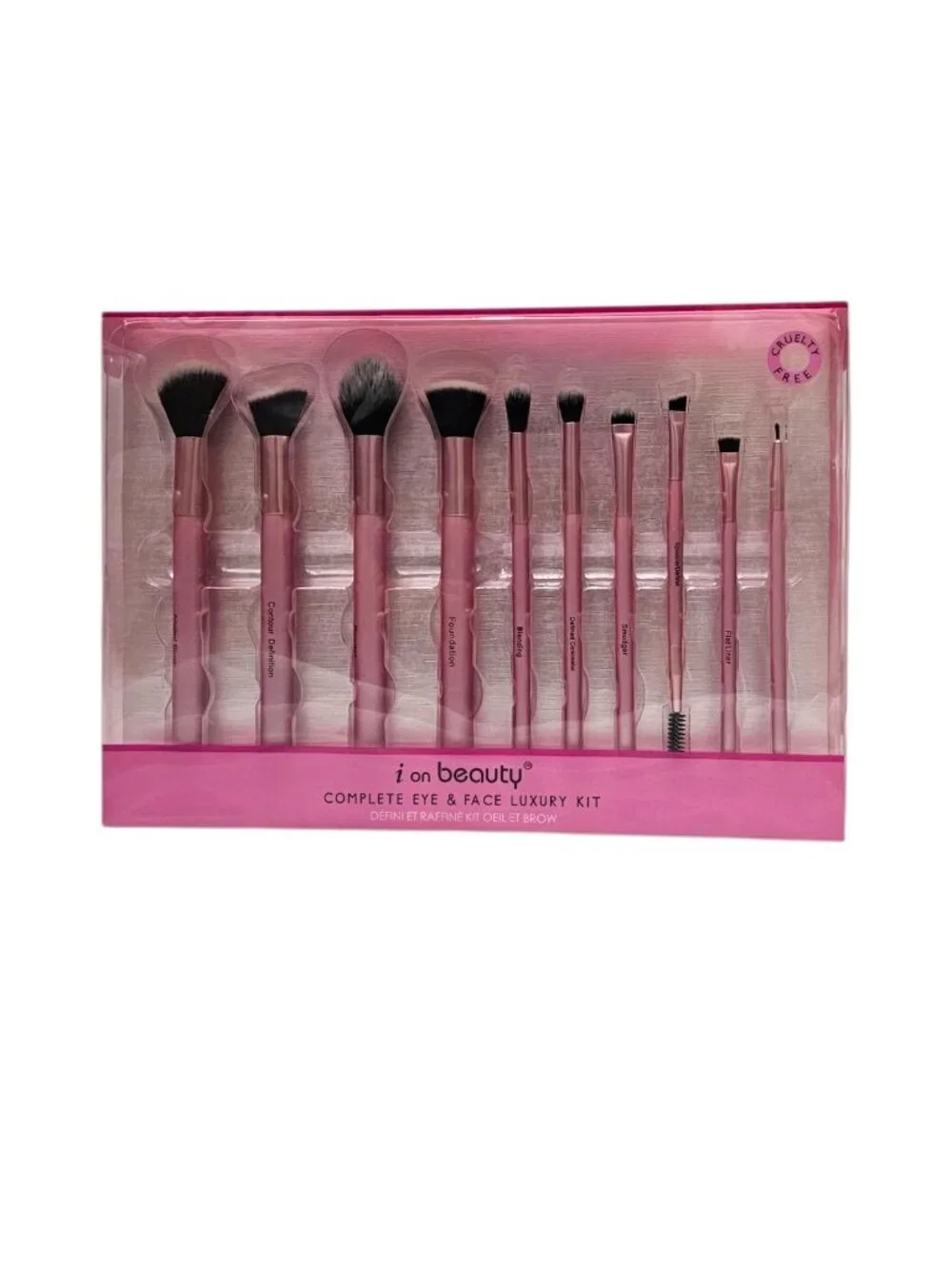 I On Beauty New Complete Eye & Face Luxury Brush Makeup Cosmetic Kit 10pc