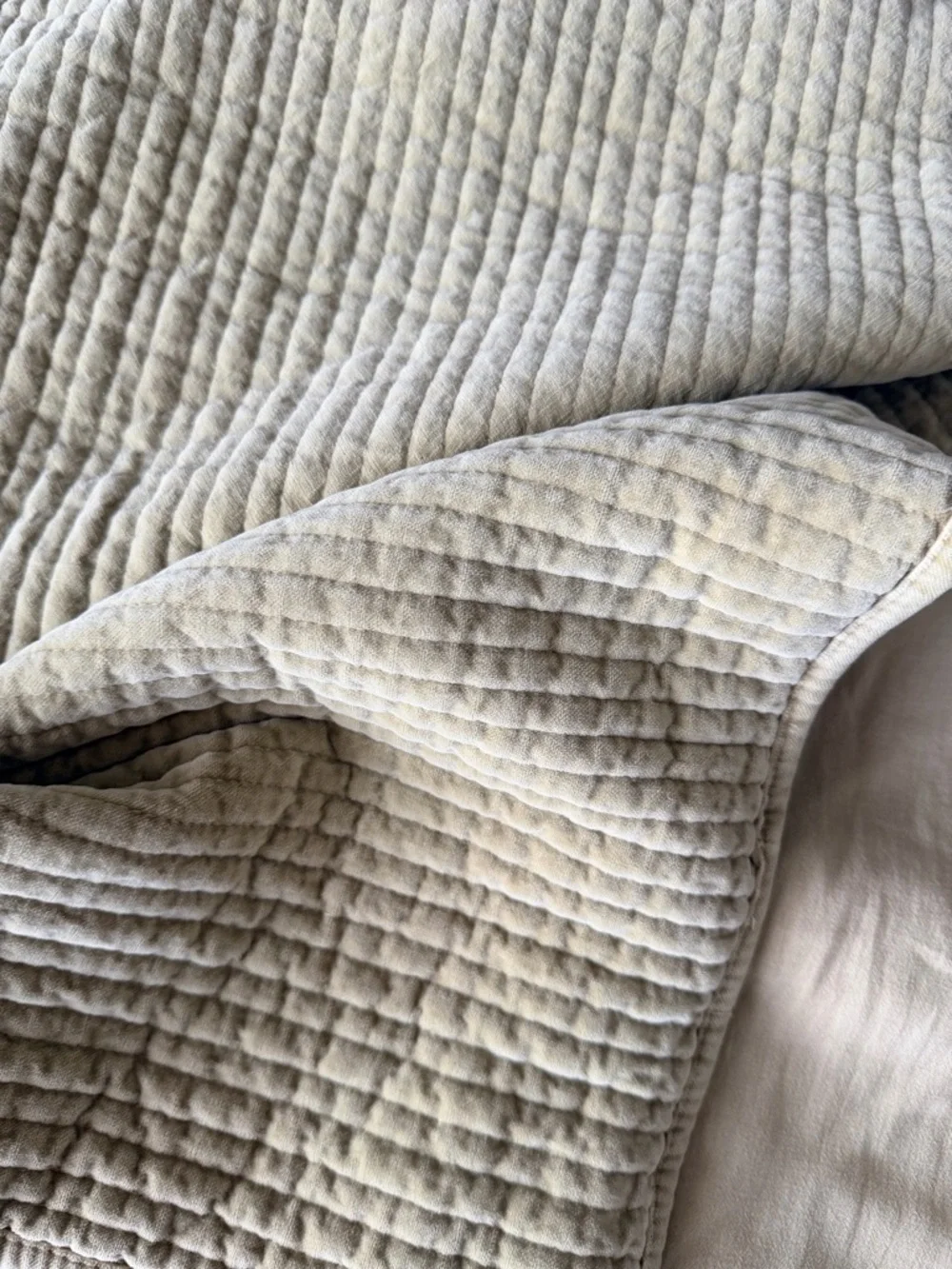 West Elm Washed Cotton Velvet Standard Shams Camel Set of 2 Pair Duo