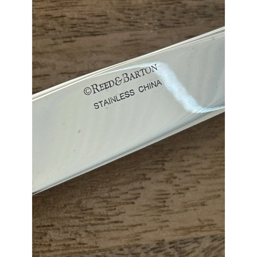 Reed & Barton Englefield Dinner Butter Knives Set Of 4 Stainless Glossy