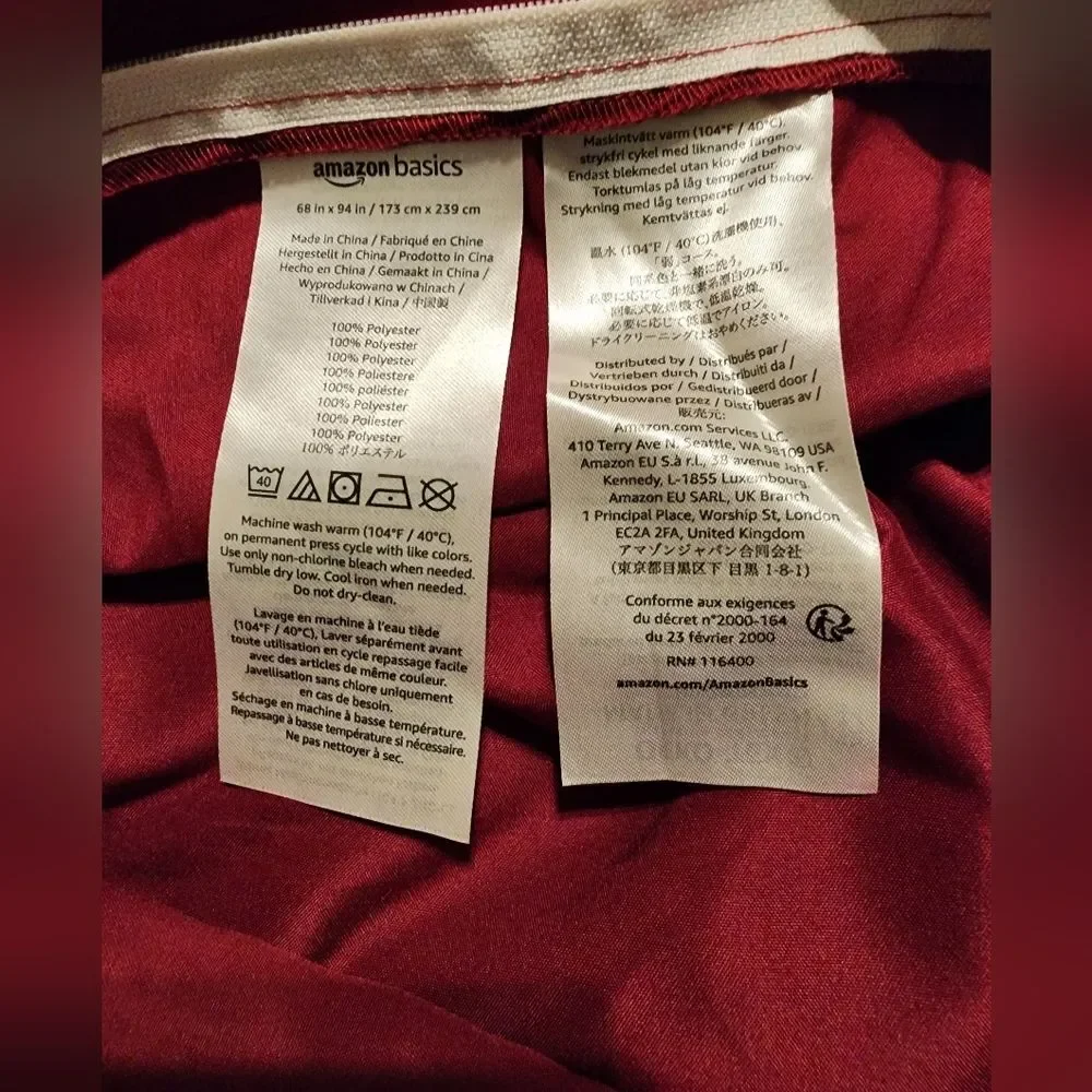 Microfiber Twin Duvet Cover Set Burgundy