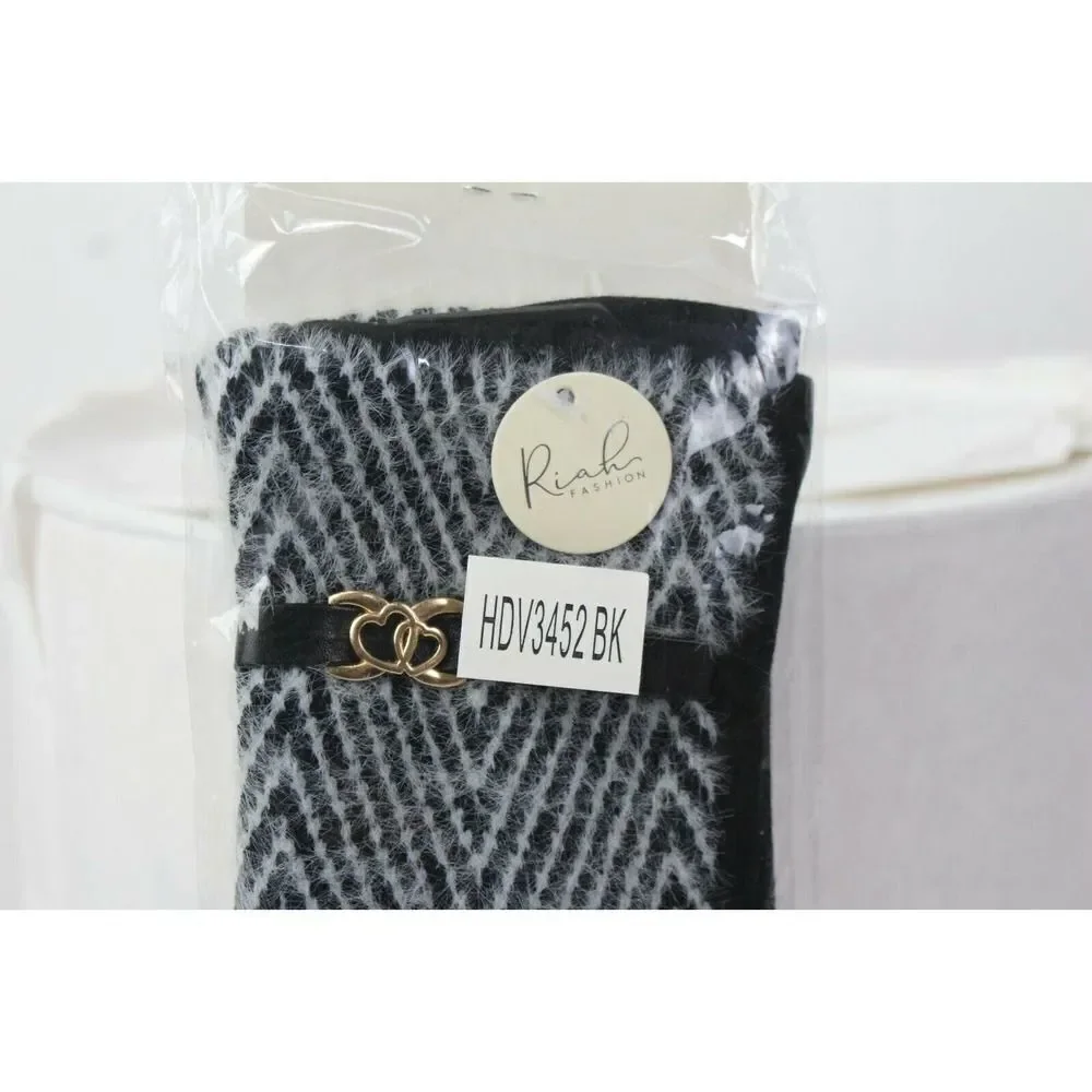 ladies black& white fashion gloves