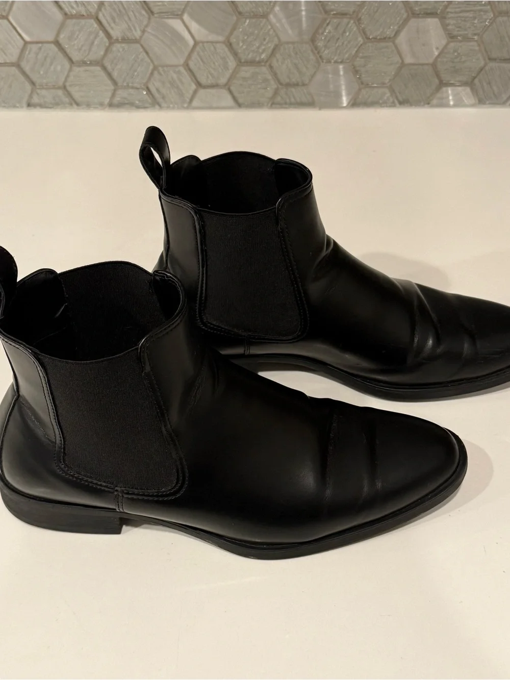 Zara Black Leather Chukka Boots