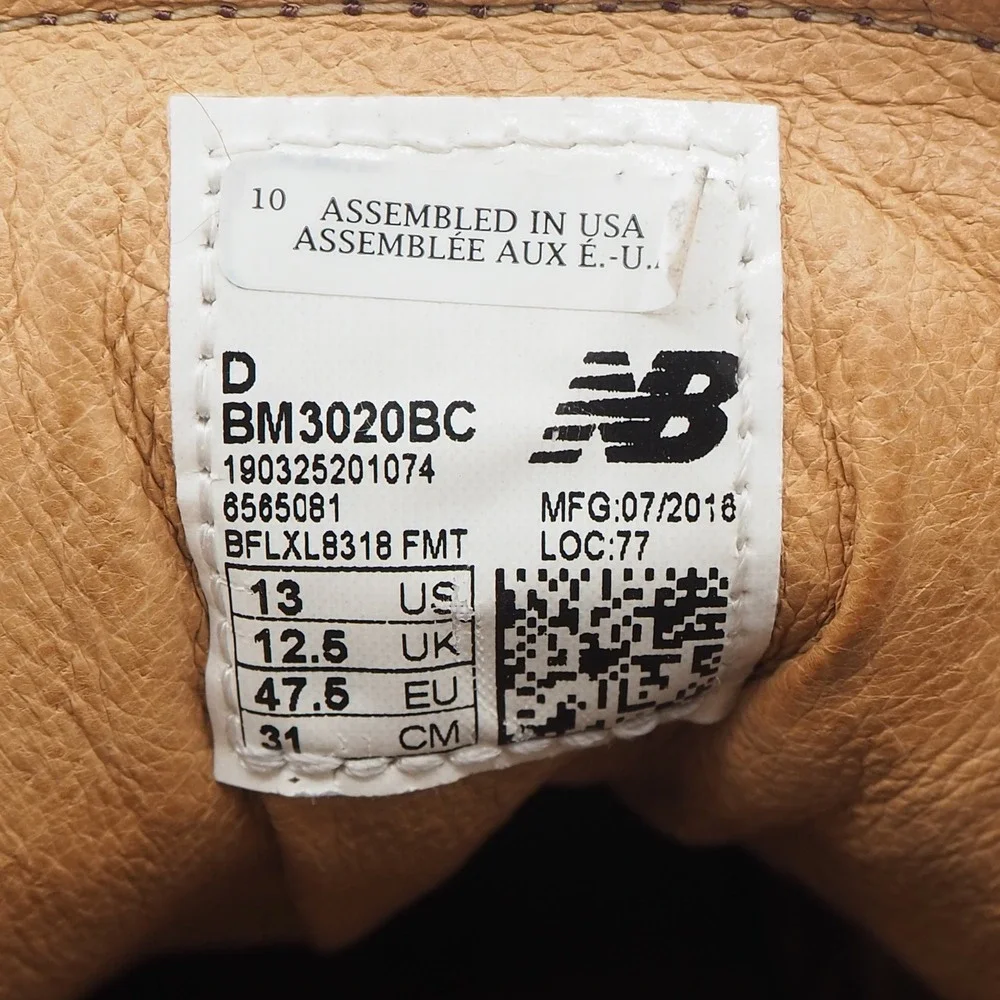 New Balance 3020 Leather Chukka Boot Mens US 13 Bitter Chocolate Brindle Leather