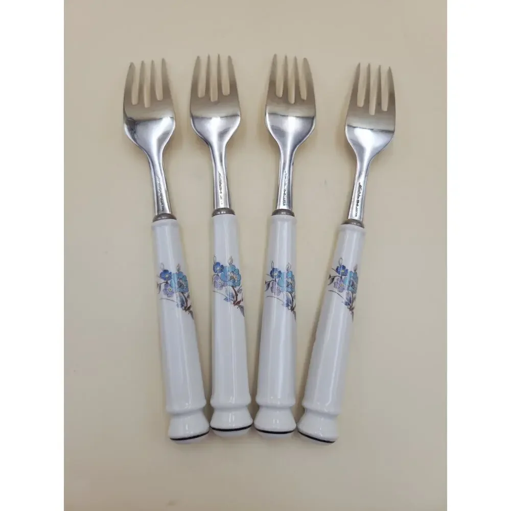 Set 20 Noritake BLEUFLEUR Stainless Japan Service For 4 Discontinued Vtg