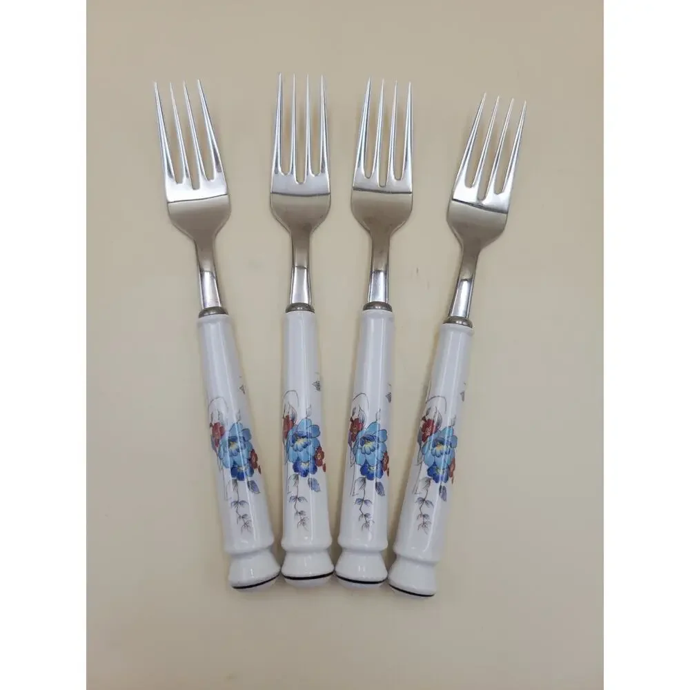 Set 20 Noritake BLEUFLEUR Stainless Japan Service For 4 Discontinued Vtg