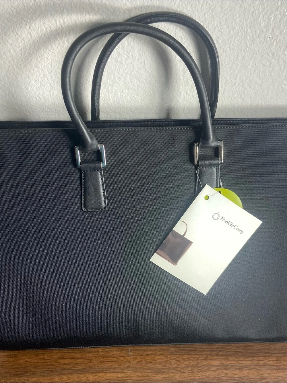 Franklin Covey Black Laptop Tote Bag