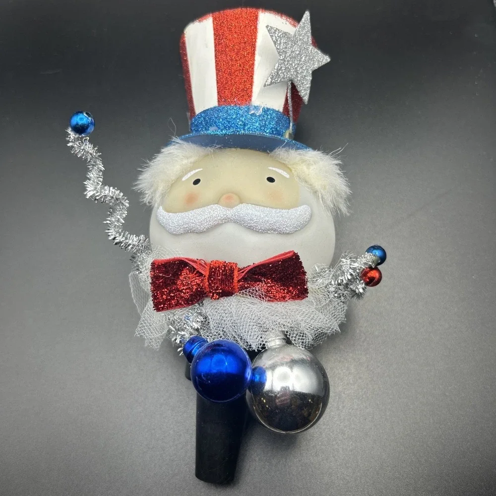 Patriotic Light Up Wine Cork‎ 4th Of July USA 250 Top Hat Uncle Sam