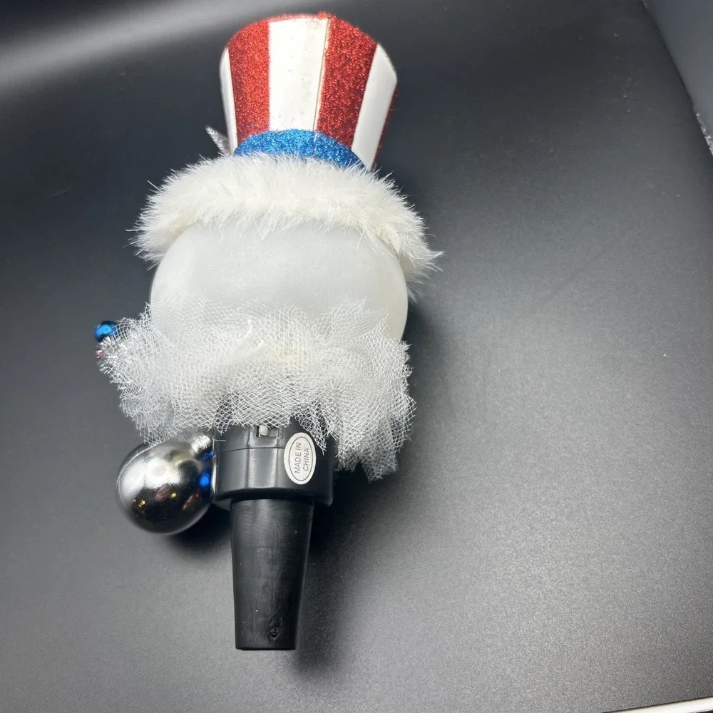 Patriotic Light Up Wine Cork‎ 4th Of July USA 250 Top Hat Uncle Sam