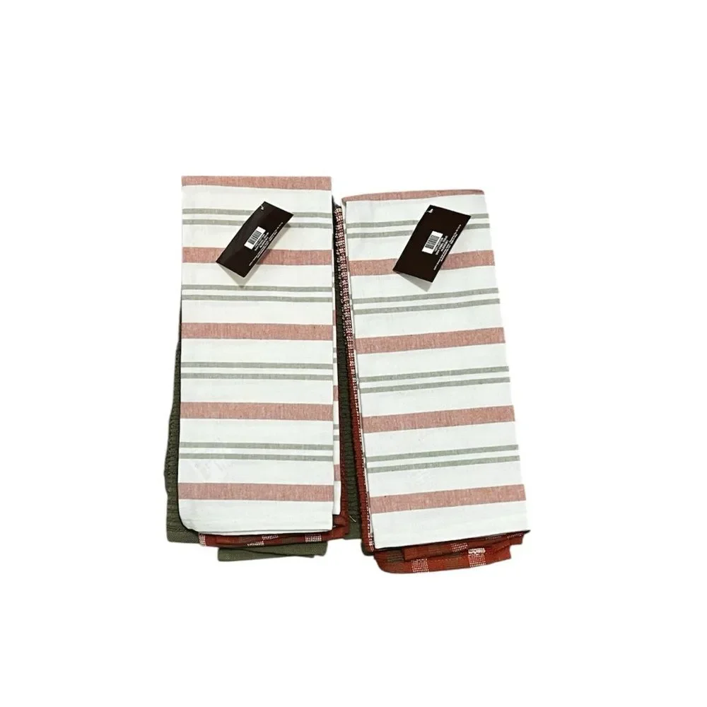 NWT stripes kitchen towels set