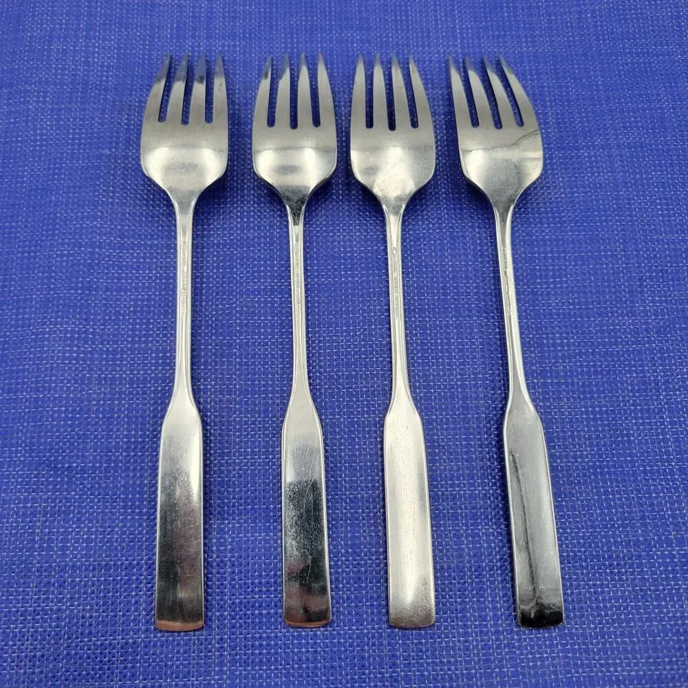 Oneida Antares Flatware Stainless Set Of 4 Pcs Dinner Fork Discontinued Vintage