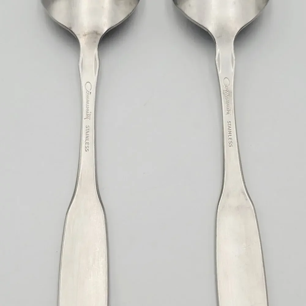 Oneida Paul Revere Set 2 Place Oval Soup Spoon 6.75