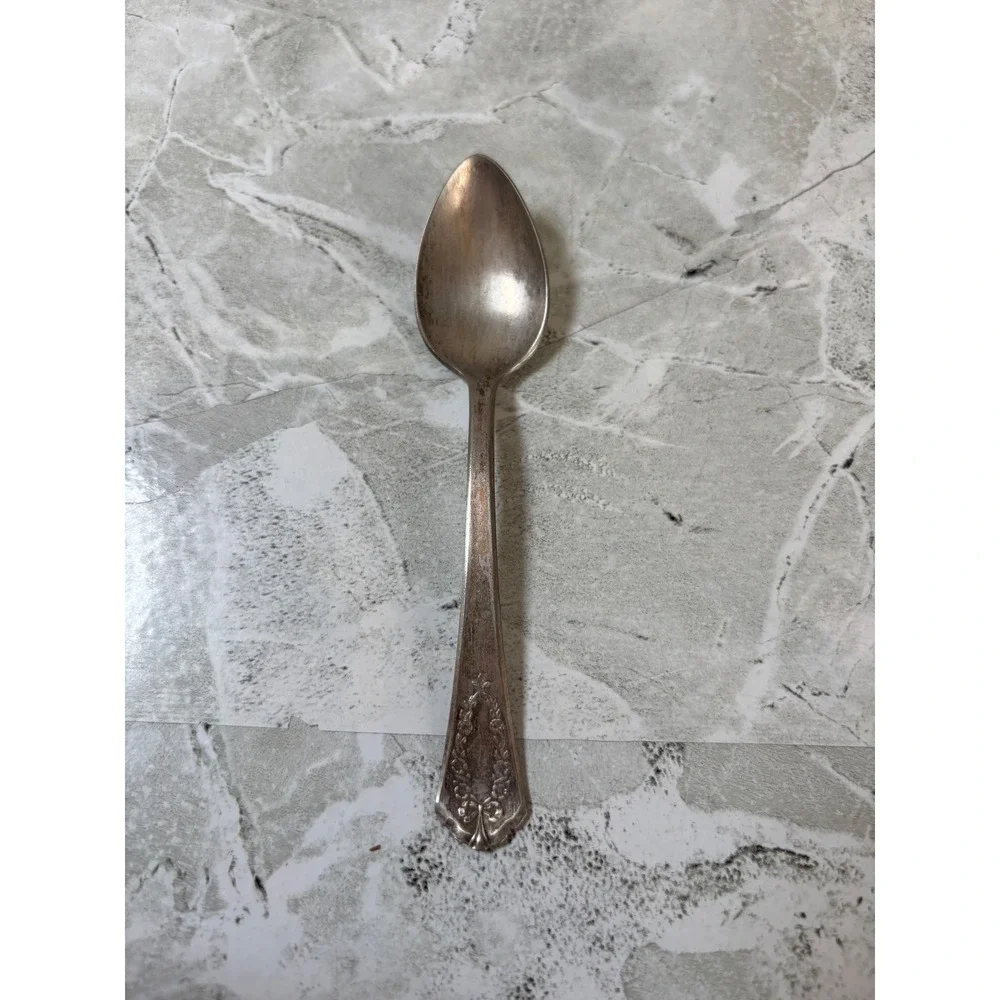 Vintage Hotel Bigelow Ogden Utah‎ Floral Dinner Spoon Tableware Collectible