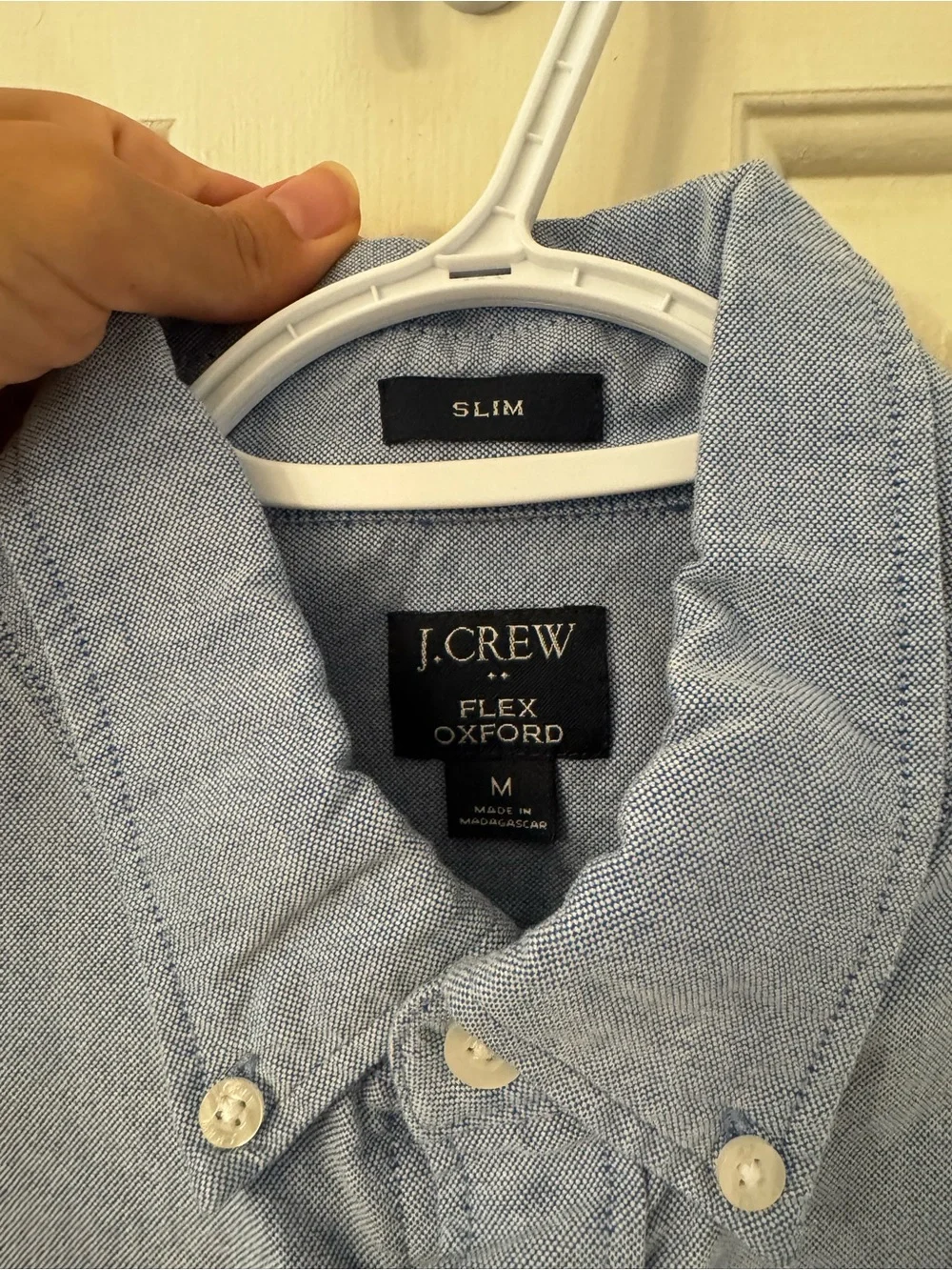J. Crew Men's Slim Light Blue Button-Down Oxford Shirt