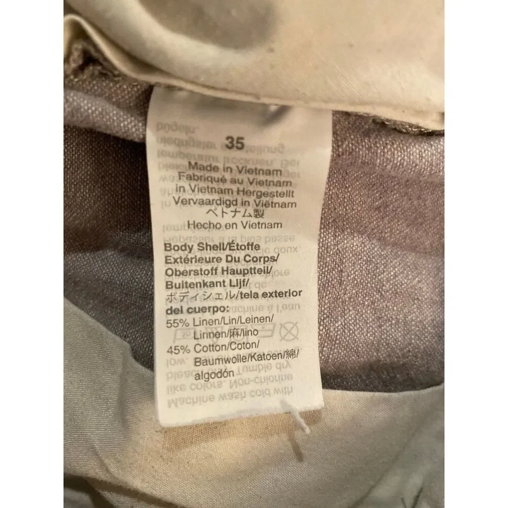 Men's Shorts J. Crew‎  Linen Blend Grey Twill Chino Style Sz 35 Stylish J.Crew