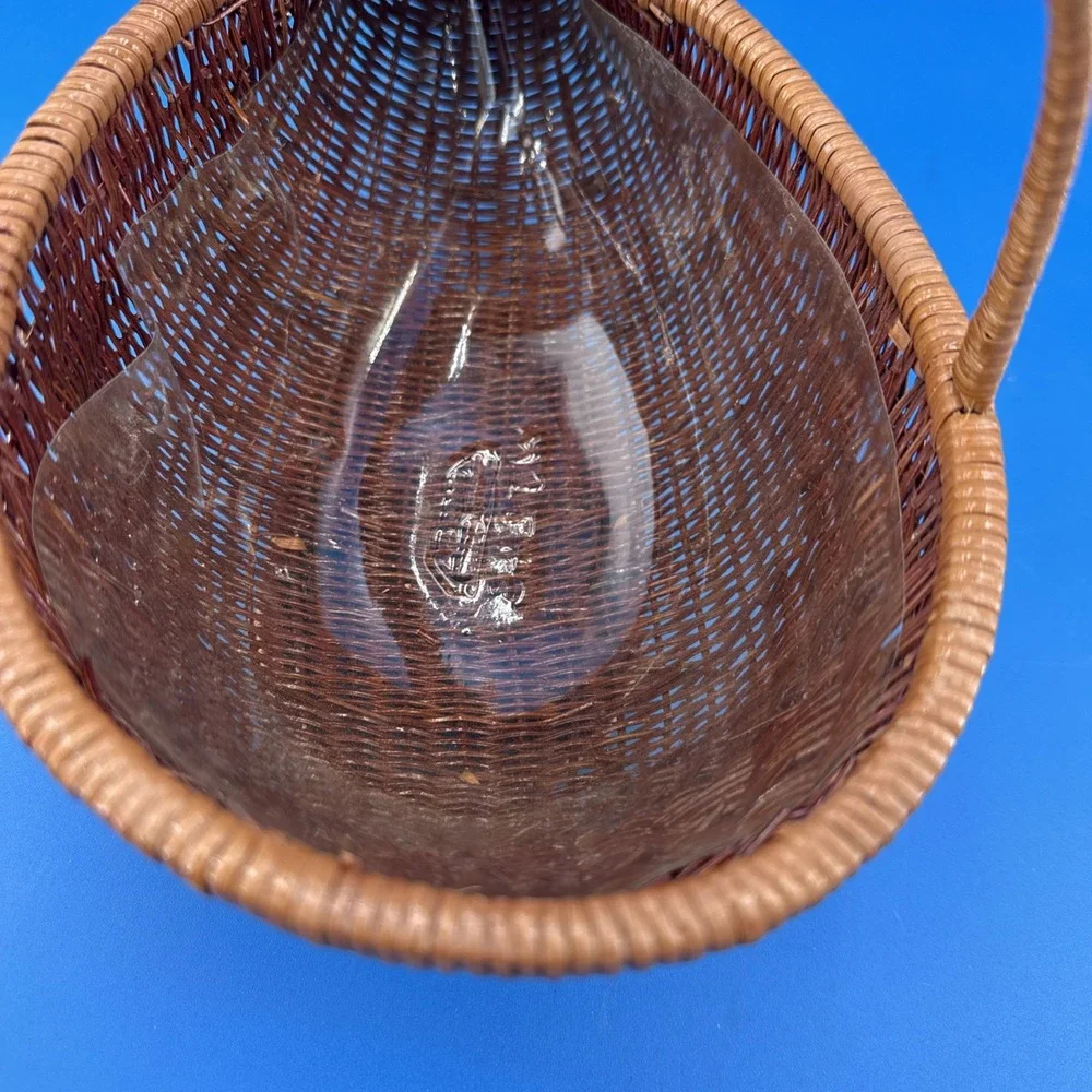 Vtg (2) Wicker Goose Duck Basket storage Country Farmhouse Primitive Planter
