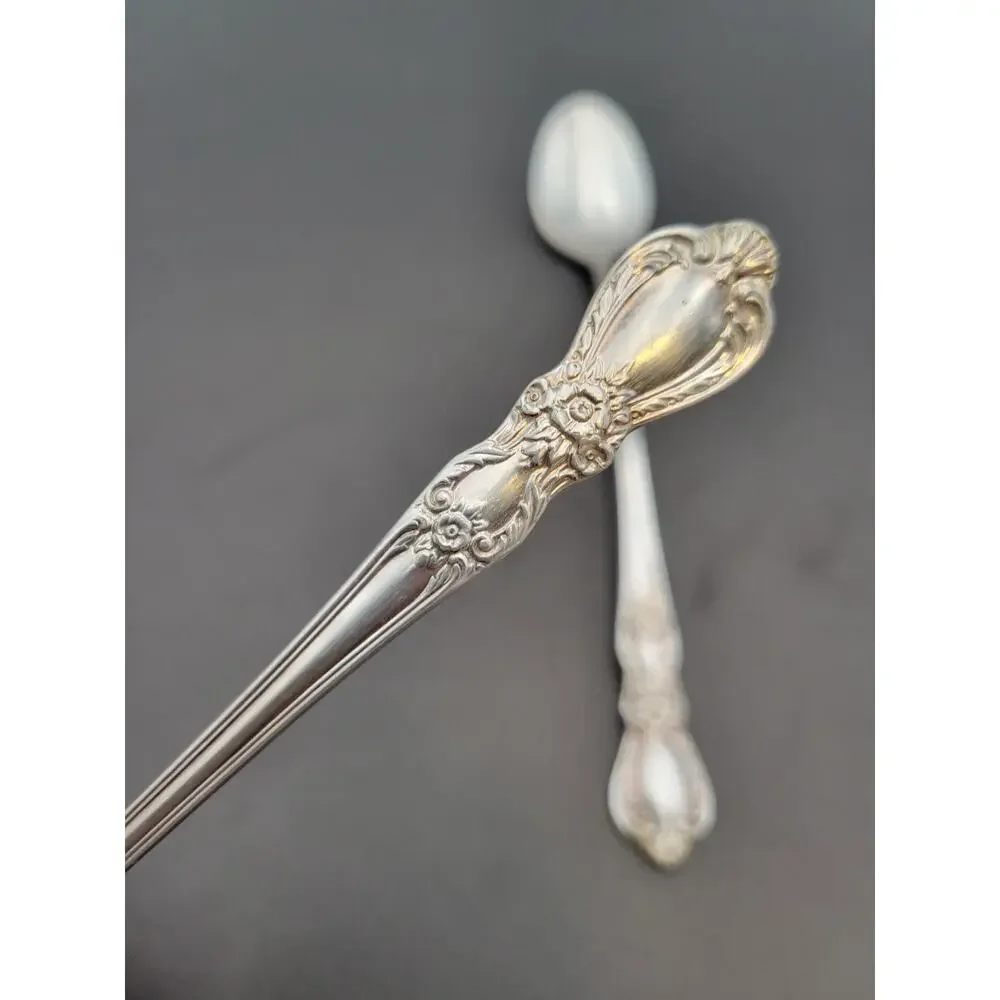 1847 IS Rogers Bros Silverware Set Of 2 HERITAGE Flatware Iced Spoon