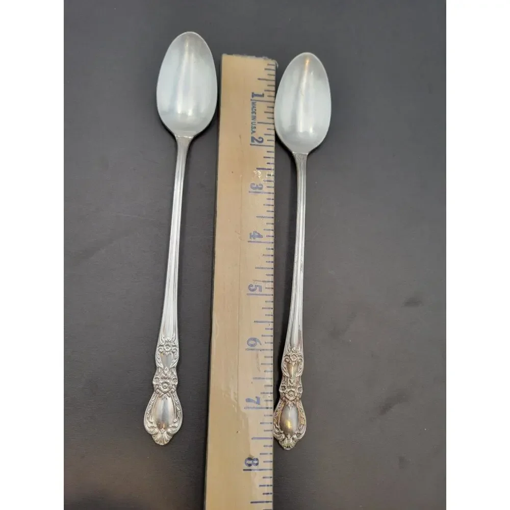 1847 IS Rogers Bros Silverware Set Of 2 HERITAGE Flatware Iced Spoon