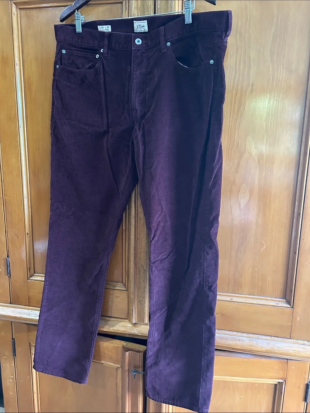 J. Crew Men's Deep Wine Corduroy Pants