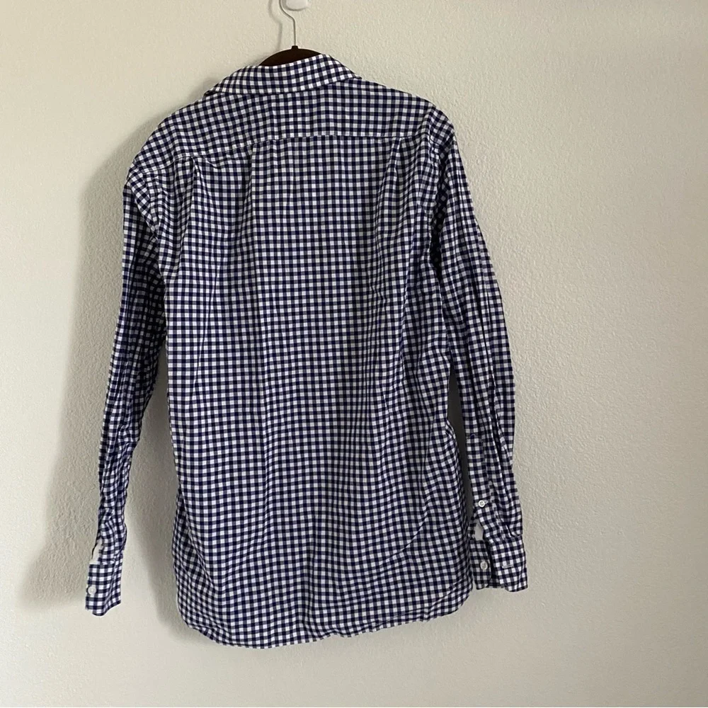 J. Crew Men's Size Large Blue White Plaid Ludlow Long Sleeve Button Front Shirt