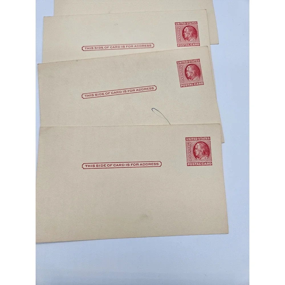 Lot of 8 Vintage US 2 Cent‎ Postal Cards Washington Franklin 1900s Collectible