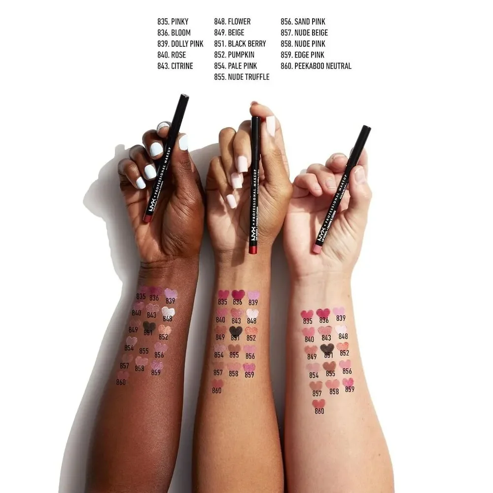 NYX Professional Makeup Slim Lip Pencil Creamy Lip Liner Peakaboo Neutral 1ct