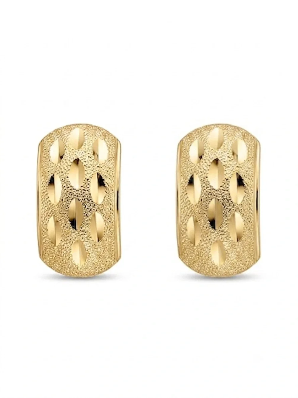 14k/18k Gold - Filled Textured Huggies elegant gold